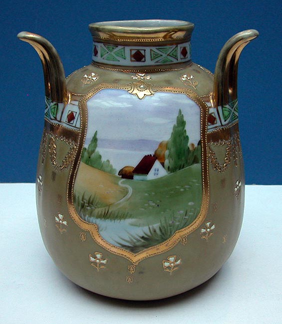 Hand Painted Nippon Japanese Vase circa 1890 eBay