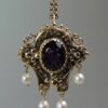 14 karat gold amethyst and pearl