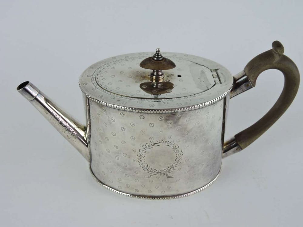 English Silver Hallmarked Sterling Tea Pot, dated London, 1819.