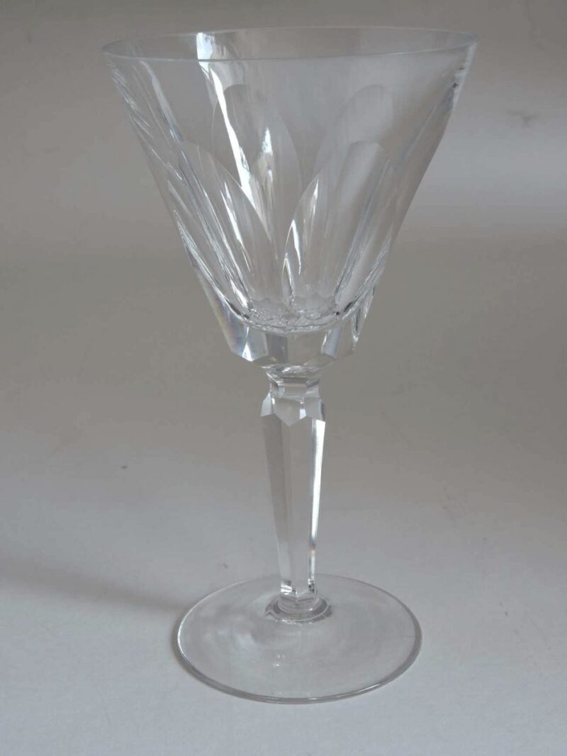 6 1/4" T x 3 1/4" D Pair Waterford Crystal Sheila Pattern Ireland Wine Glasses 