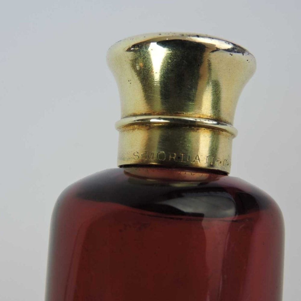 Victorian Cranberry Glass Double End Perfume / Scent Bottle