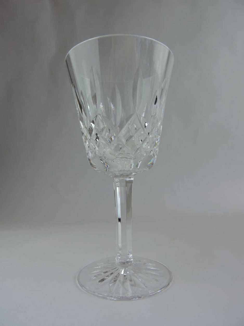 Waterford Crystal Lismore Wine Glass Goblet 6 inch Signed 