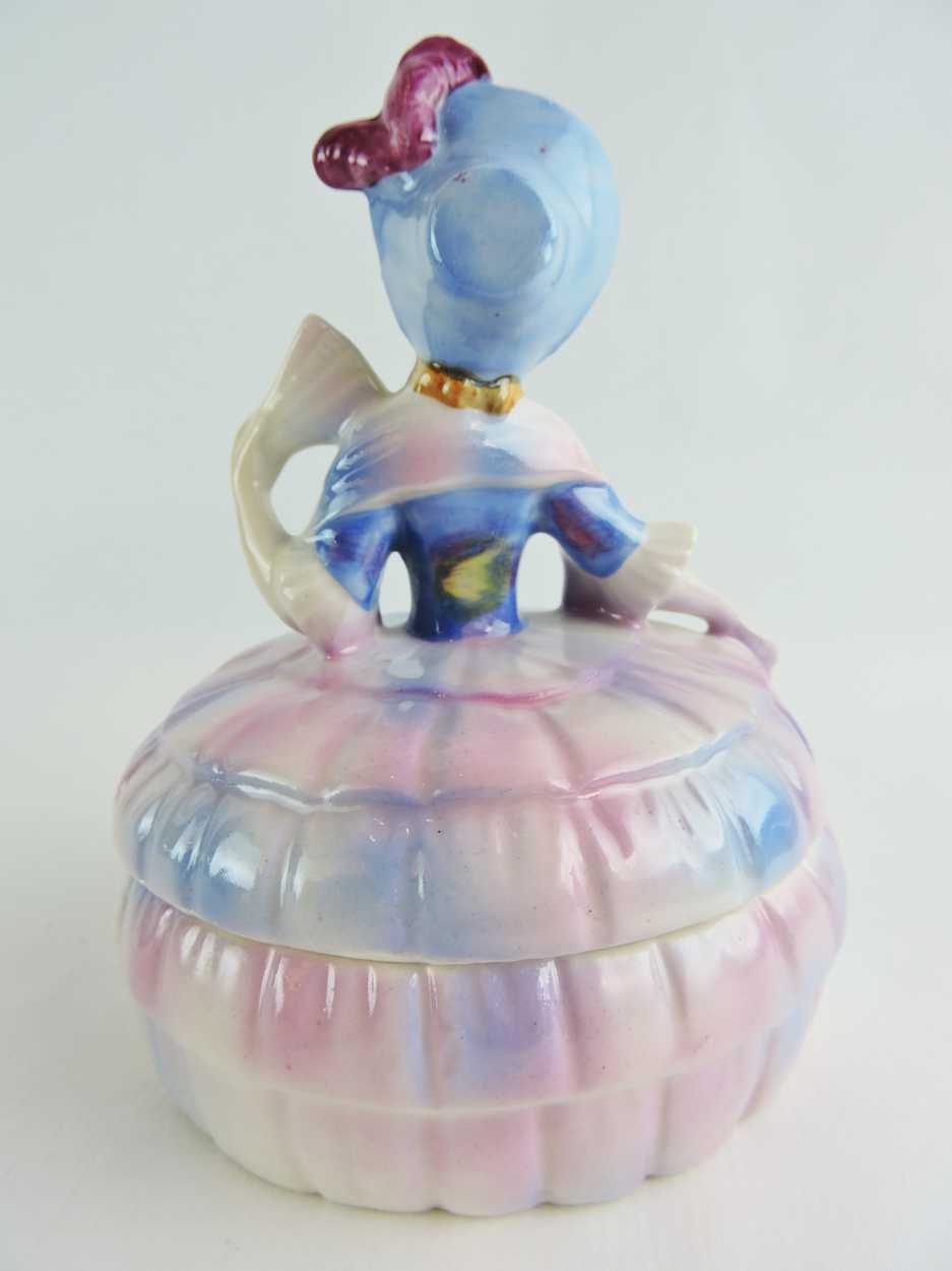 Vintage Sitzendorf Crinoline Lady Trinket Box.