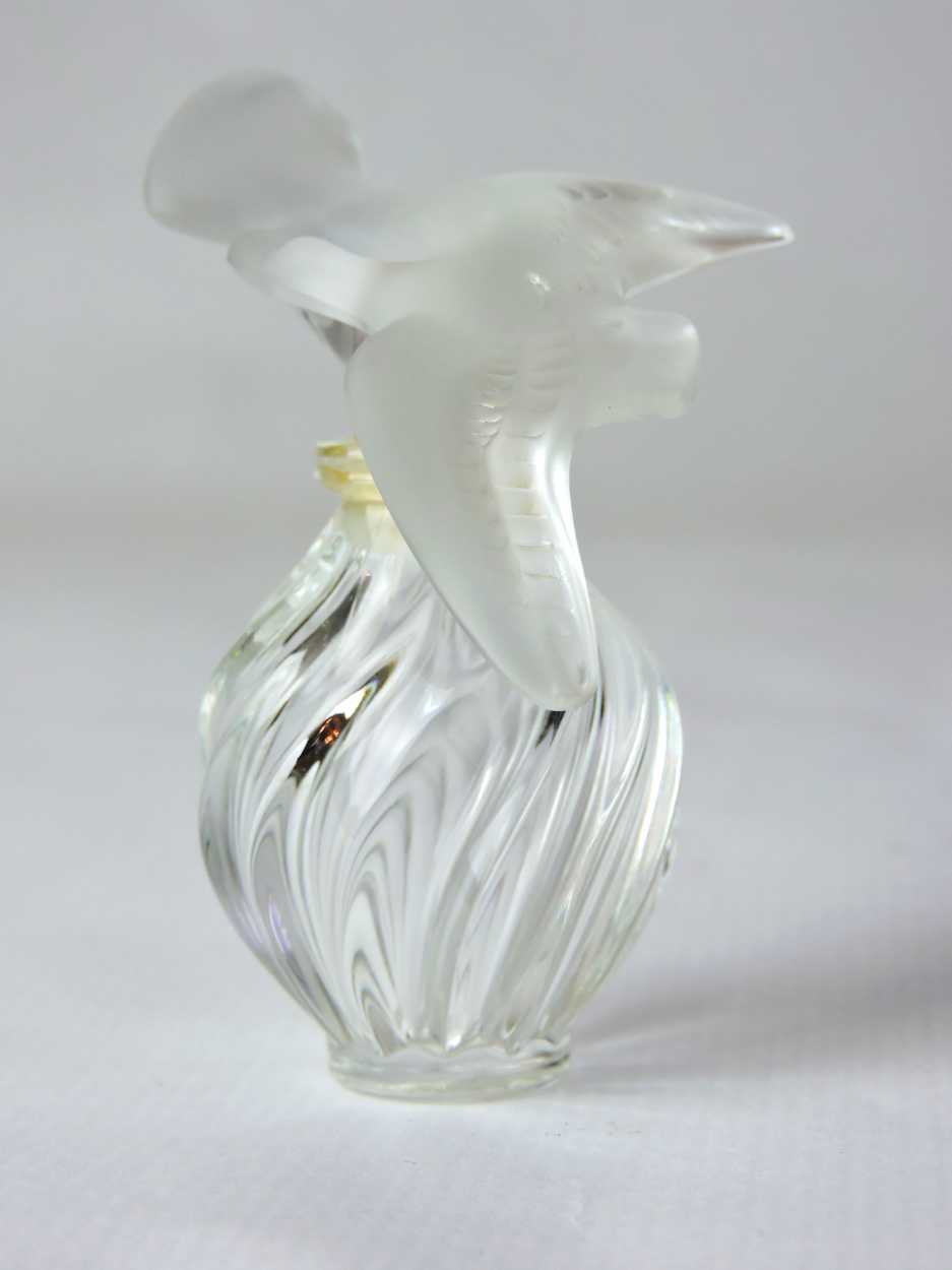 Lalique Frosted and Clear Crystal Perfume Bottle - Dove Decanter Model ...