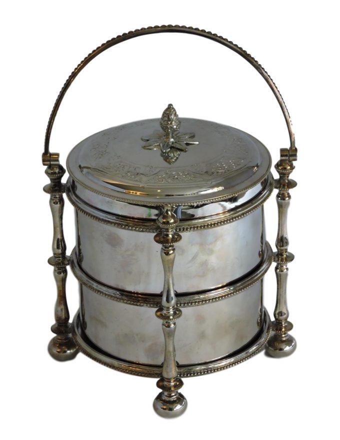 English Hallmarked - Sheffield Silver-Plated Biscuit Barrel. C.1890 ...