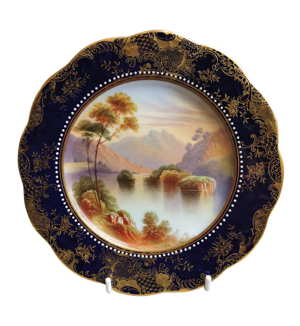 a hand painted sottish scenic plate by Aynsley