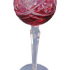 cut crystal bohemian Czechoslovakian wine glass