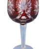 czech bohemian cut crystal stemmed wine glass