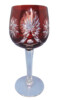 czech bohemian cut crystal stemmed wine glass