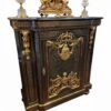 19th century French Boulle style gilt bronze mounted and marble top Cabinet - high quality gilt bronze mounts