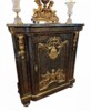 19th century French Boulle style gilt bronze mounted and marble top Cabinet - high quality gilt bronze mounts