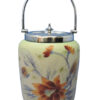 bristol glass hand painted biscuit barrel