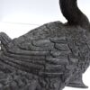 Pair of large bronze sculptures - black swans