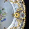 gilt rim flora coalport plates cobalt blue