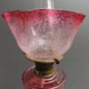 cranberry glass banquet oil lamp