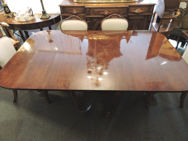 double pedestal dining table
