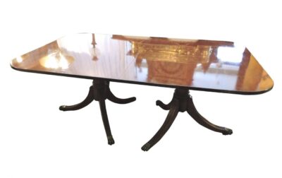double pedestal dining table