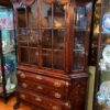 18th Century Dutch marquetry cabinet with bombay shape base and lion paw feet