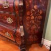 close up inlay of a Dutch Marquetry 18th century cabinet