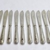 fiddle thread and shell sterling silver fish knives Elkington & co