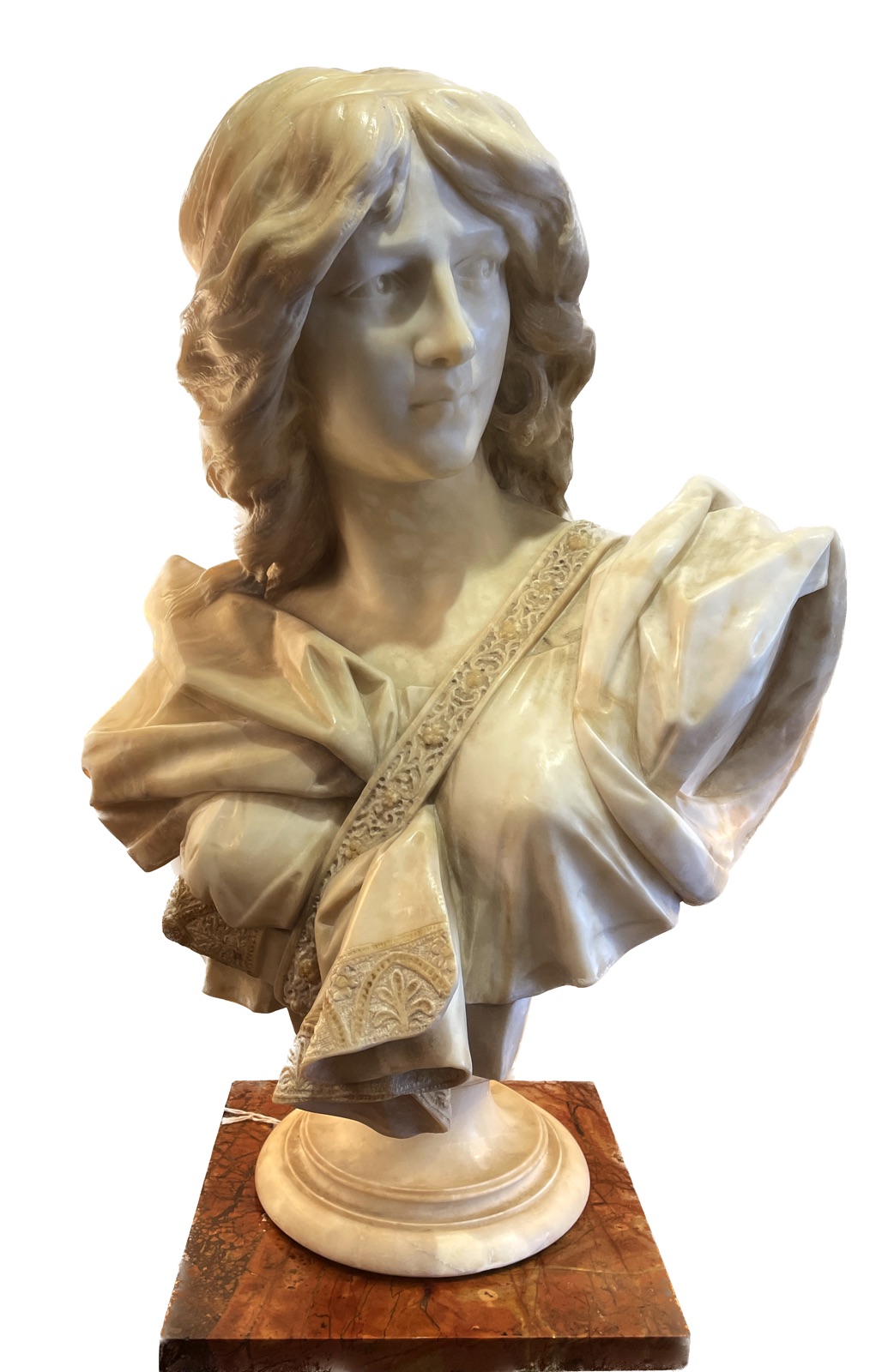 Marble Bust of a Woman, French, 19th Century at 1stDibs