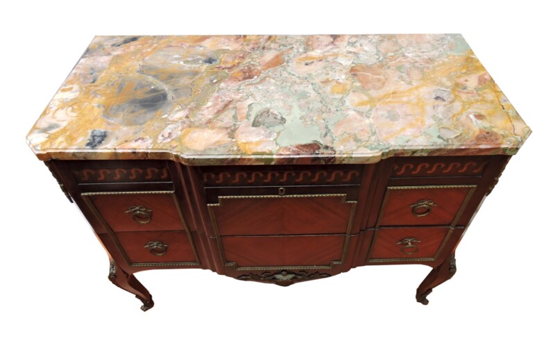 French marble top commode