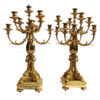 pair gilt bronze french candelabras