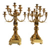 pair gilt bronze french candelabras