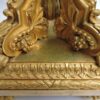 close up of base of French ormolu bronze candelabras