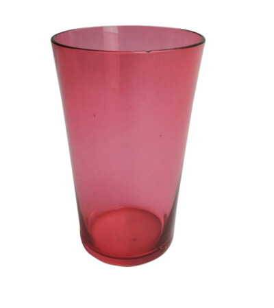 victorian cranberry glass tumbler