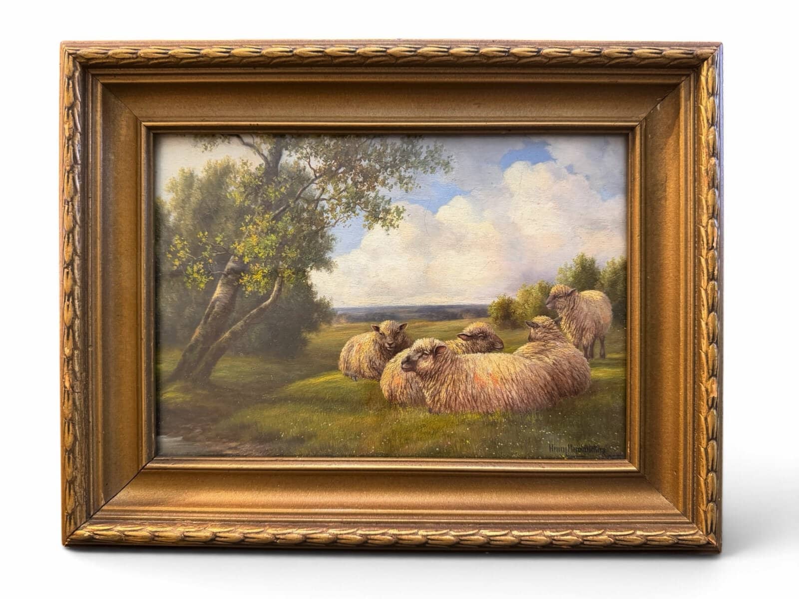 Henry Harold Vickers (1851–1918) – Pastoral Landscape with Resting Sheep