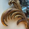 close up Frond Leaf Italian gilt wood mirror