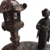 geisha bronze on wood stand circa 1880