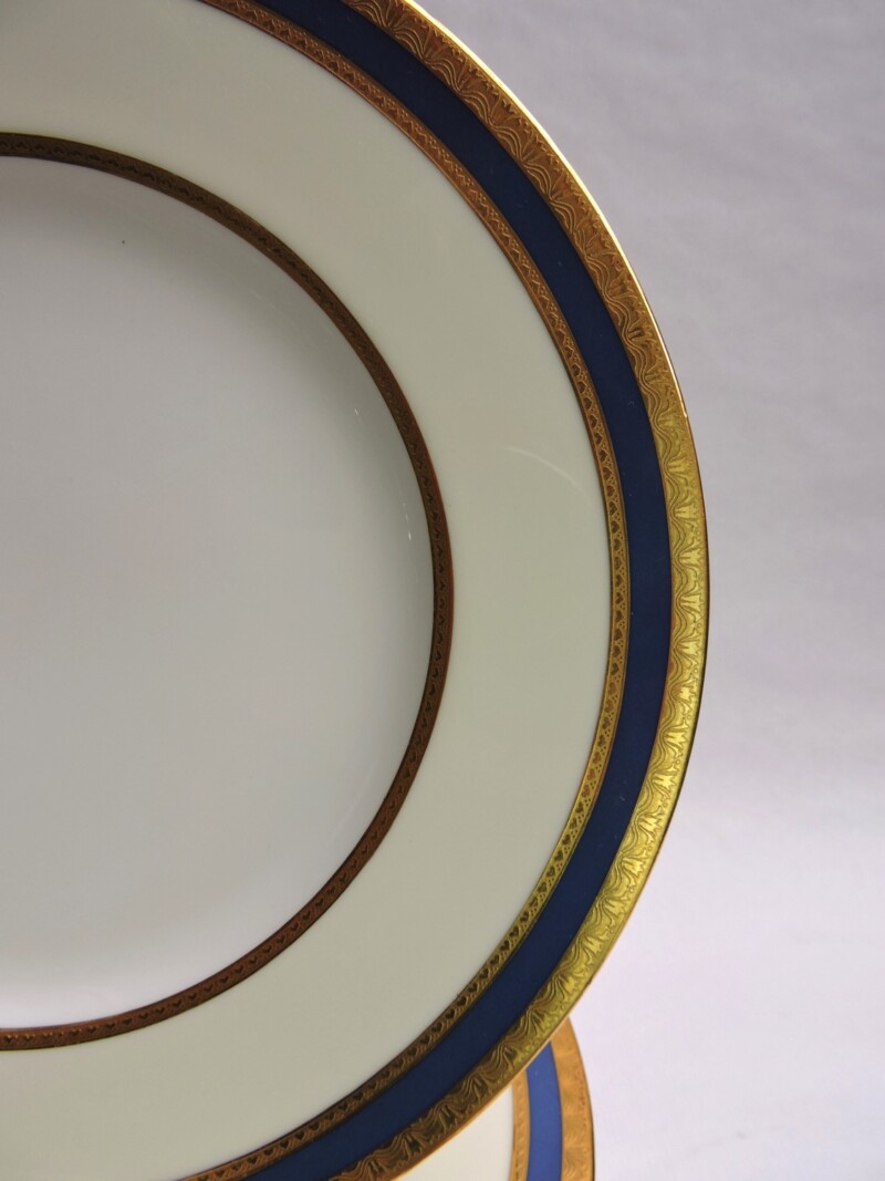 close up of Minton England dinner plates