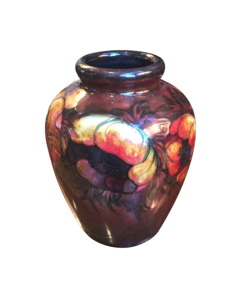Moorcroft Flambe pottery vase - Large Poppy - Early Anemone