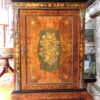 english burled walnut pier cabinet with bronze mounts