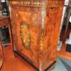 english burled walnut pier cabinet
