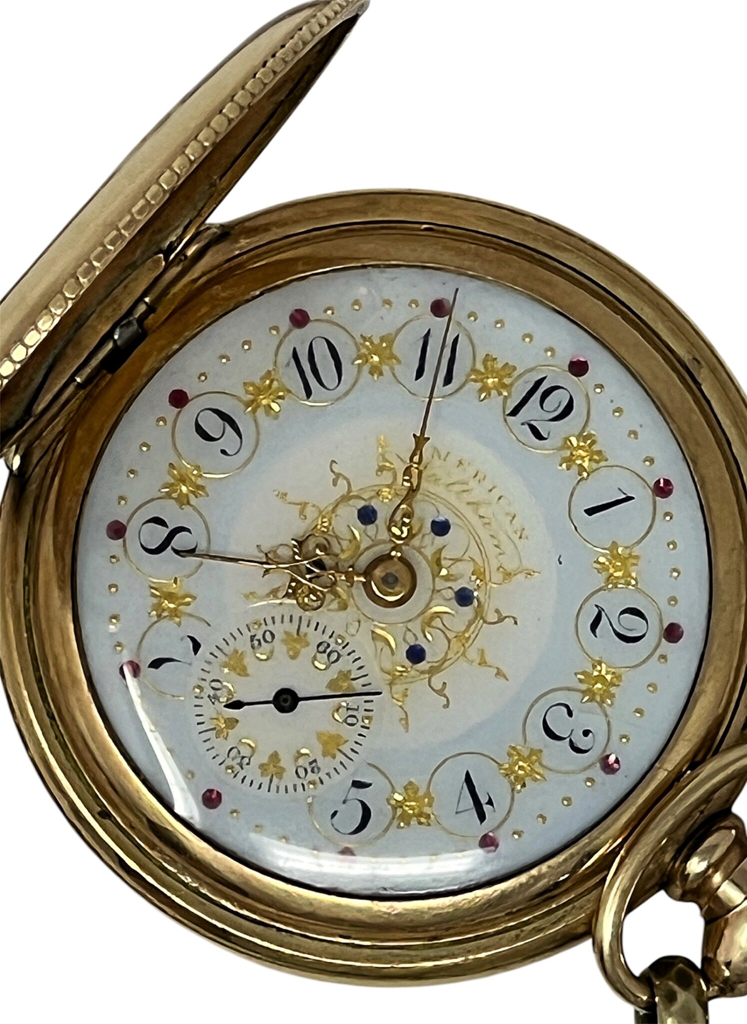 Rare Set of American Waltham Gold-Filled Pocket Watch & N.C.  display picture 1