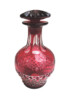 cranberry to clear cut crystal bohemian decanter
