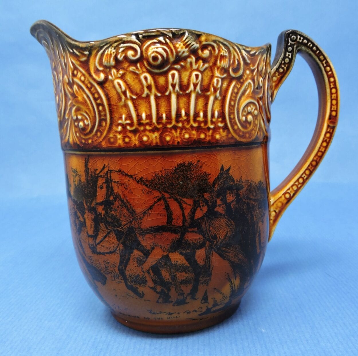 Ridgways England Pottery Jug, c. 1900 "The & Vulture at