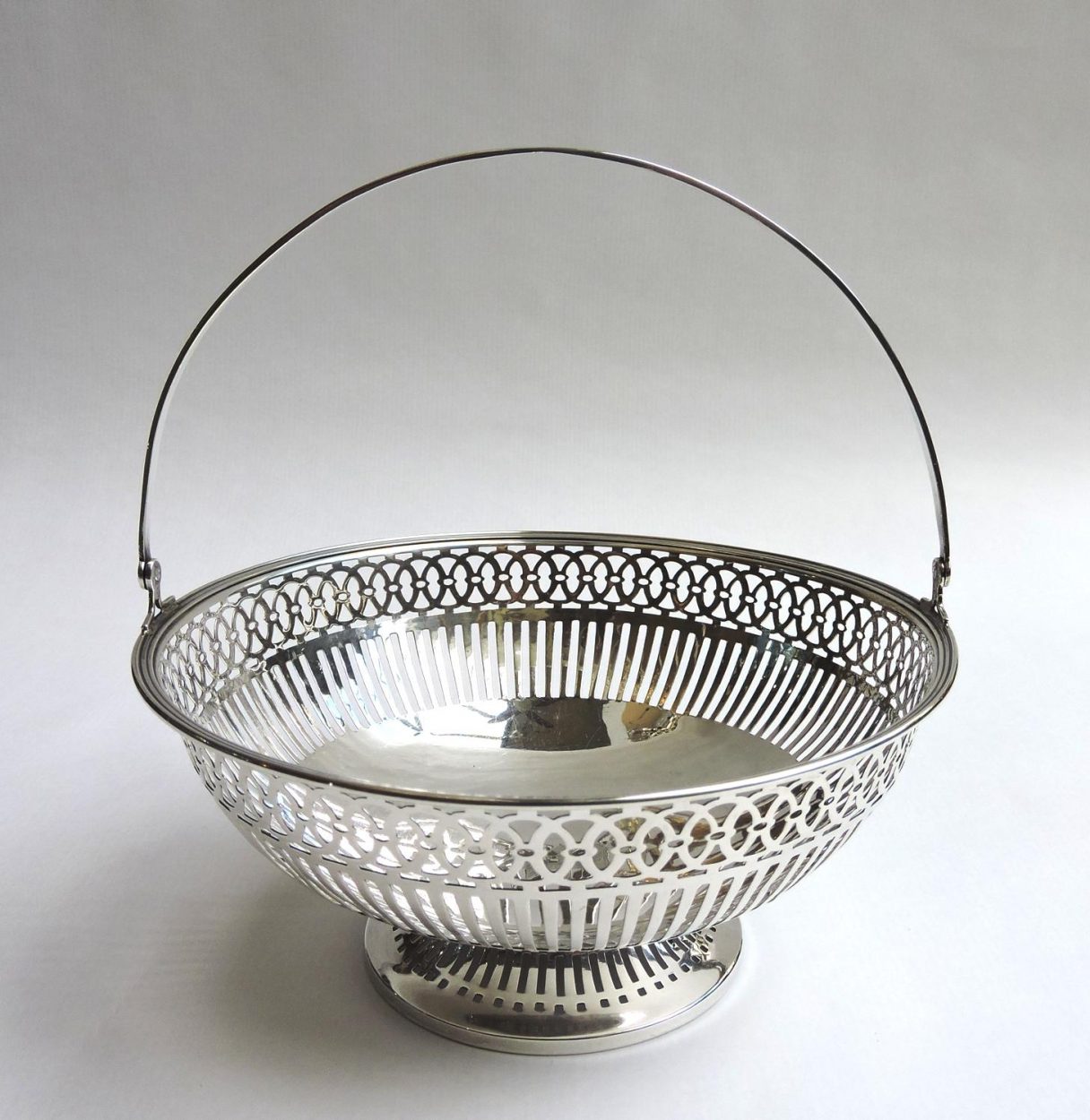 Canadian Roden Bros. Sterling Silver Basket with Handle, c.1920