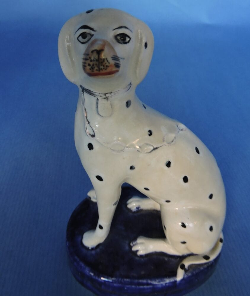 Small Staffordshire Pottery Figurine of a Spotted Dog