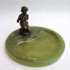 art deco vienna bronze with green onyx base Art Deco