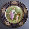 Hutschenreuther royal Vienna style plate Woman & cupid