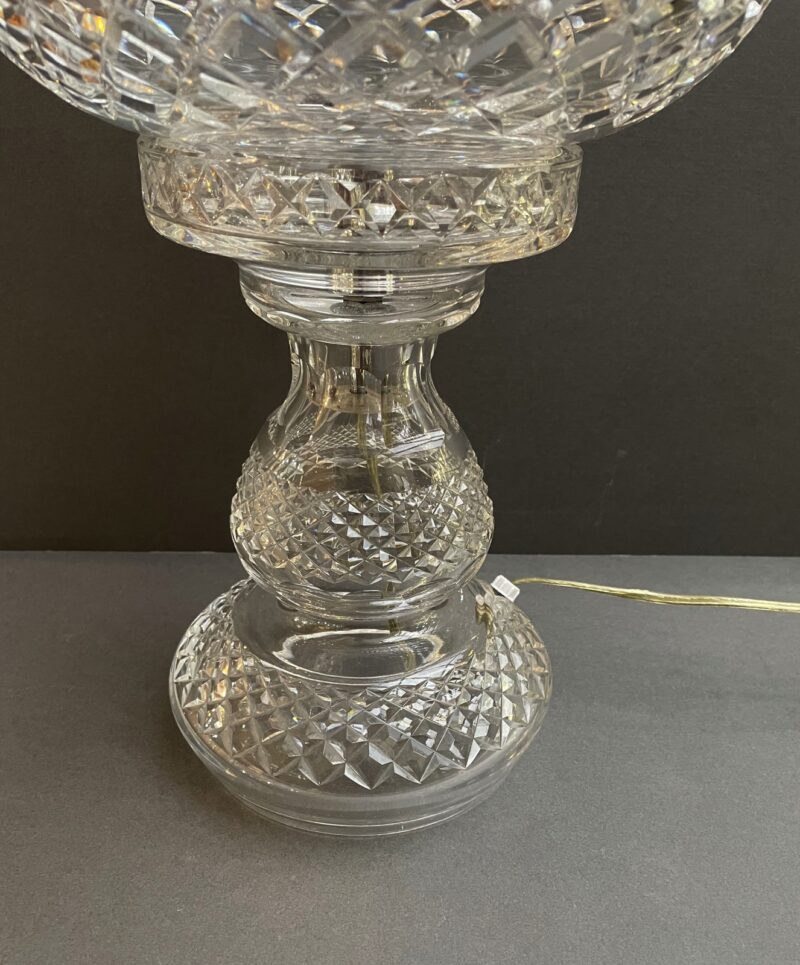 Large Irish Cut Crystal Lamp by Waterford - 19 inches high.