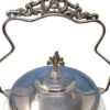closeup of silver plate biscuit barrel top