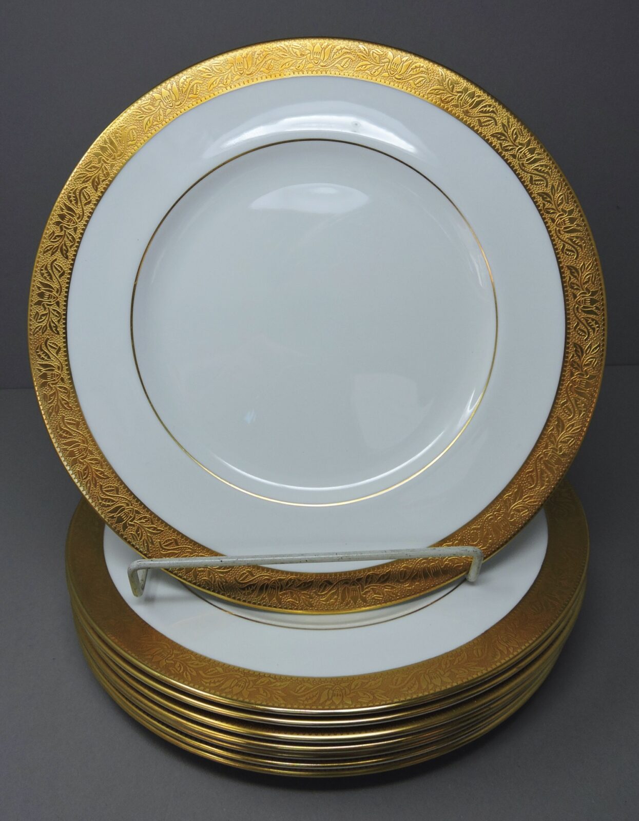 Wedgwood England Bone China Set of 8 Dinner Plates - 